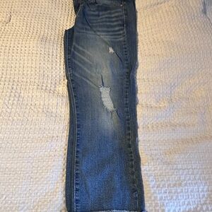 Denizen from Levi's Ripped Blue Ankle Jeans